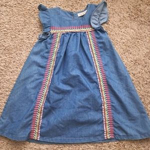 💜 Girls denim dress size 4